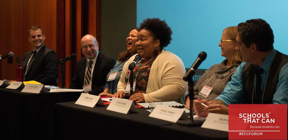 Panelists share a laugh at STC's 10th Annual Forum in Los Angeles. 