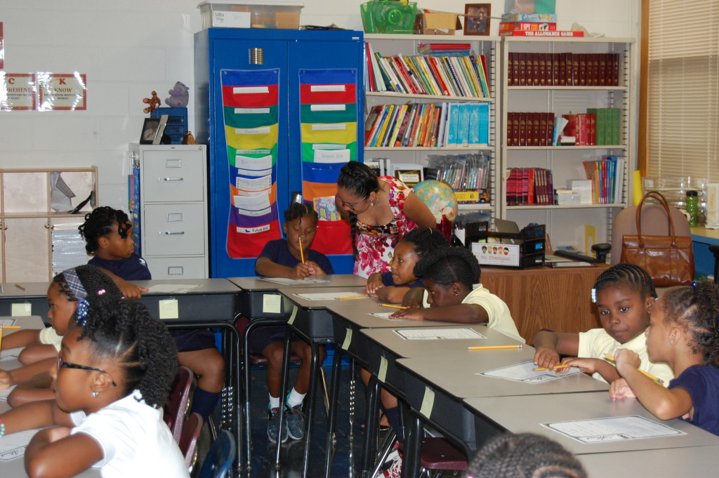 A typical 3rd grade classroom with two qualified teachers who are able to provide support and instruction. 