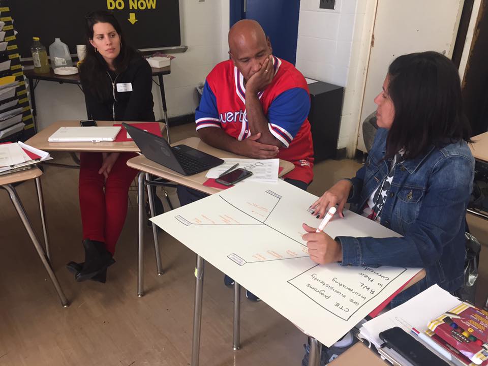 Leaders from Tech High School in Newark analyze their own challenges related to real-world learning